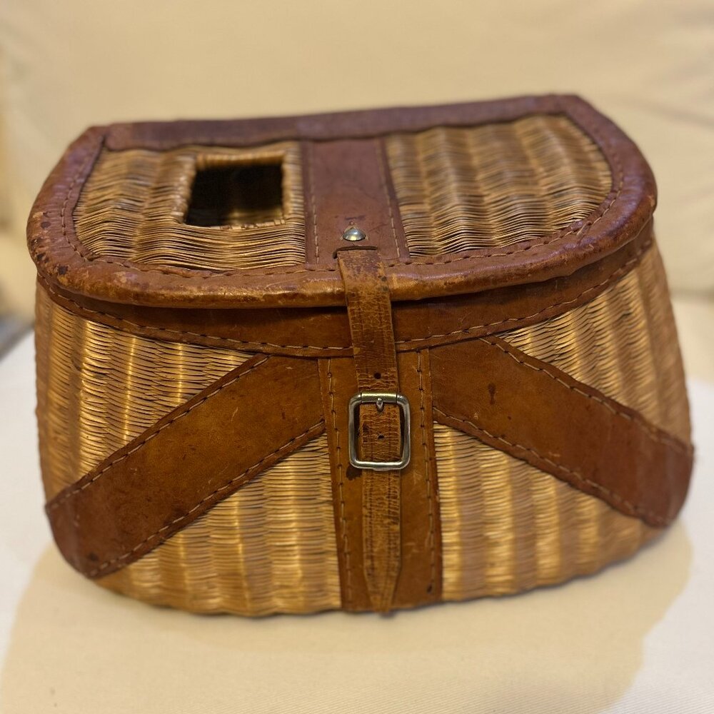 Vintage fishing creel